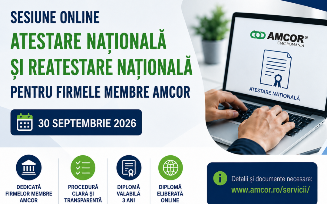 AMCOR organizează o nouă sesiune de atestare și reatestare națională